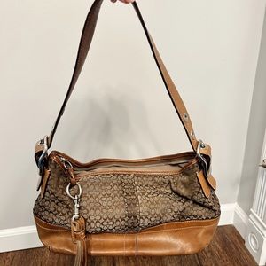 Vintage Coach monogram mini/shoulder bag